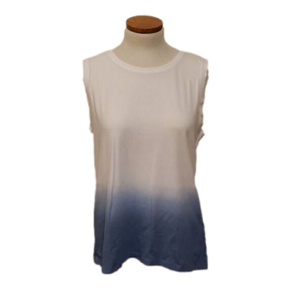 Caslon Womens Dip Dye Tank Size Small Blue Ombre High Neck Size Small NWOT‎ - Picture 1 of 5
